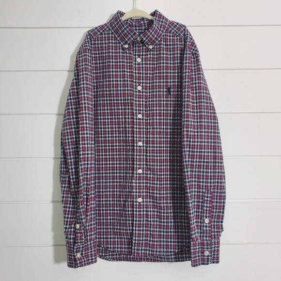 Ralph Lauren Kids Plaid Button-down Long Sleeve Shirt. Size: M (10-12) - Picture 1 of 11